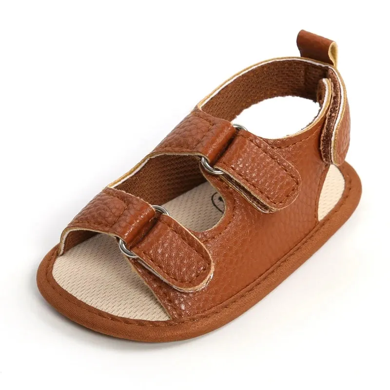 Baywell Summer Newborn Unisex Baby Sandal Girls Boys Shoe Soft Bottom Anti-slip First Walkers PU Shoes Breathable Toddler Sandal