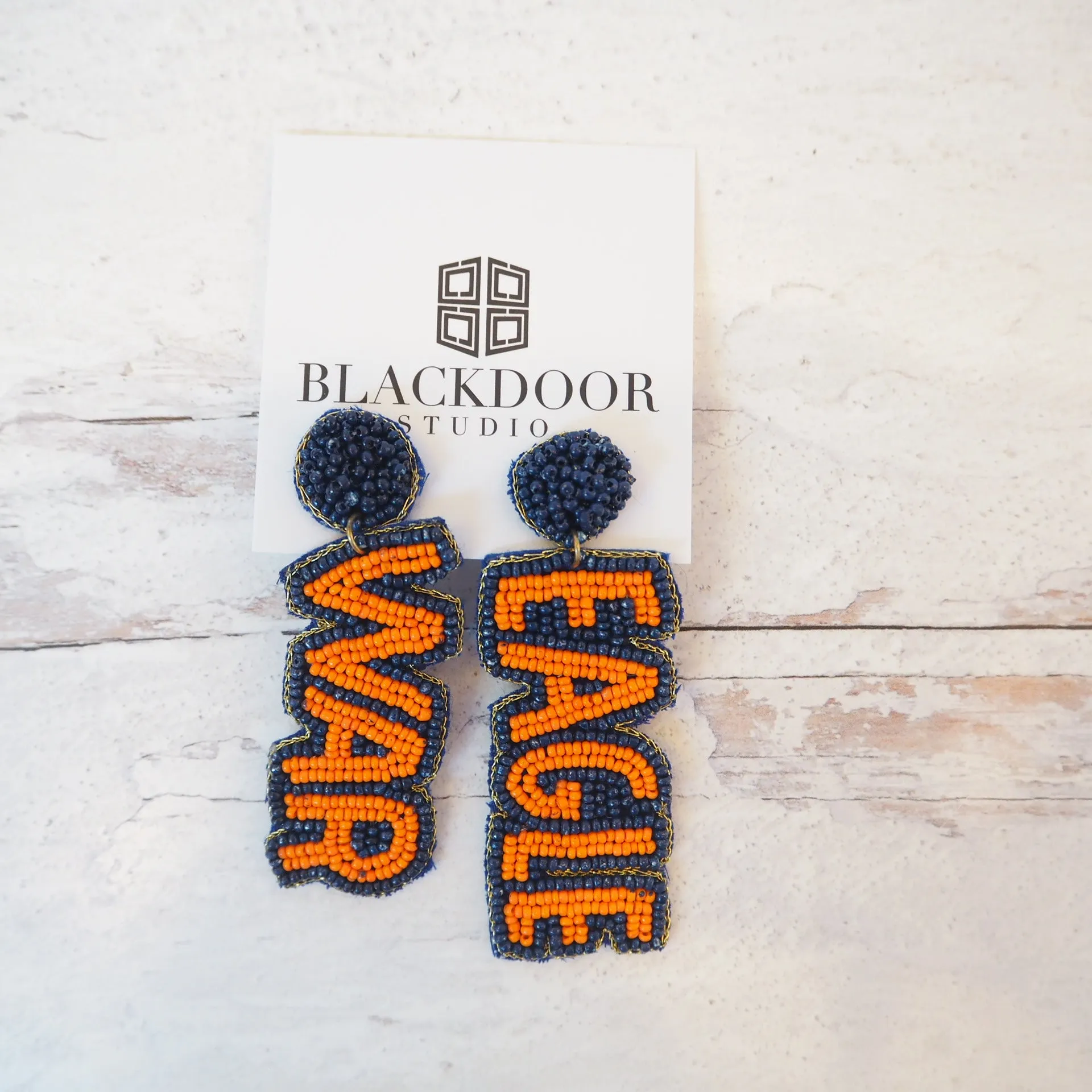 Beaded War Eagle Earrings~SALE