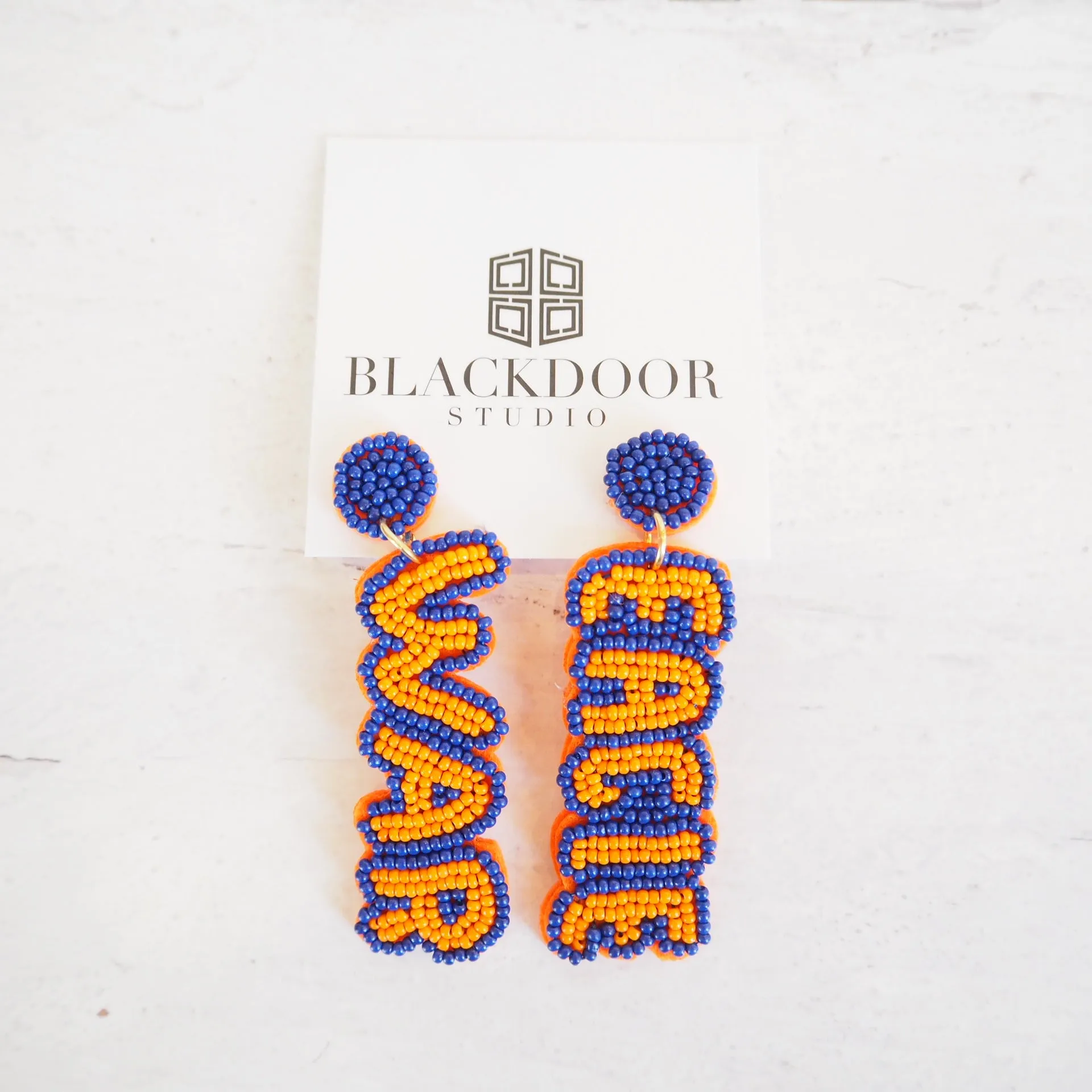 Beaded War Eagle Earrings~SALE