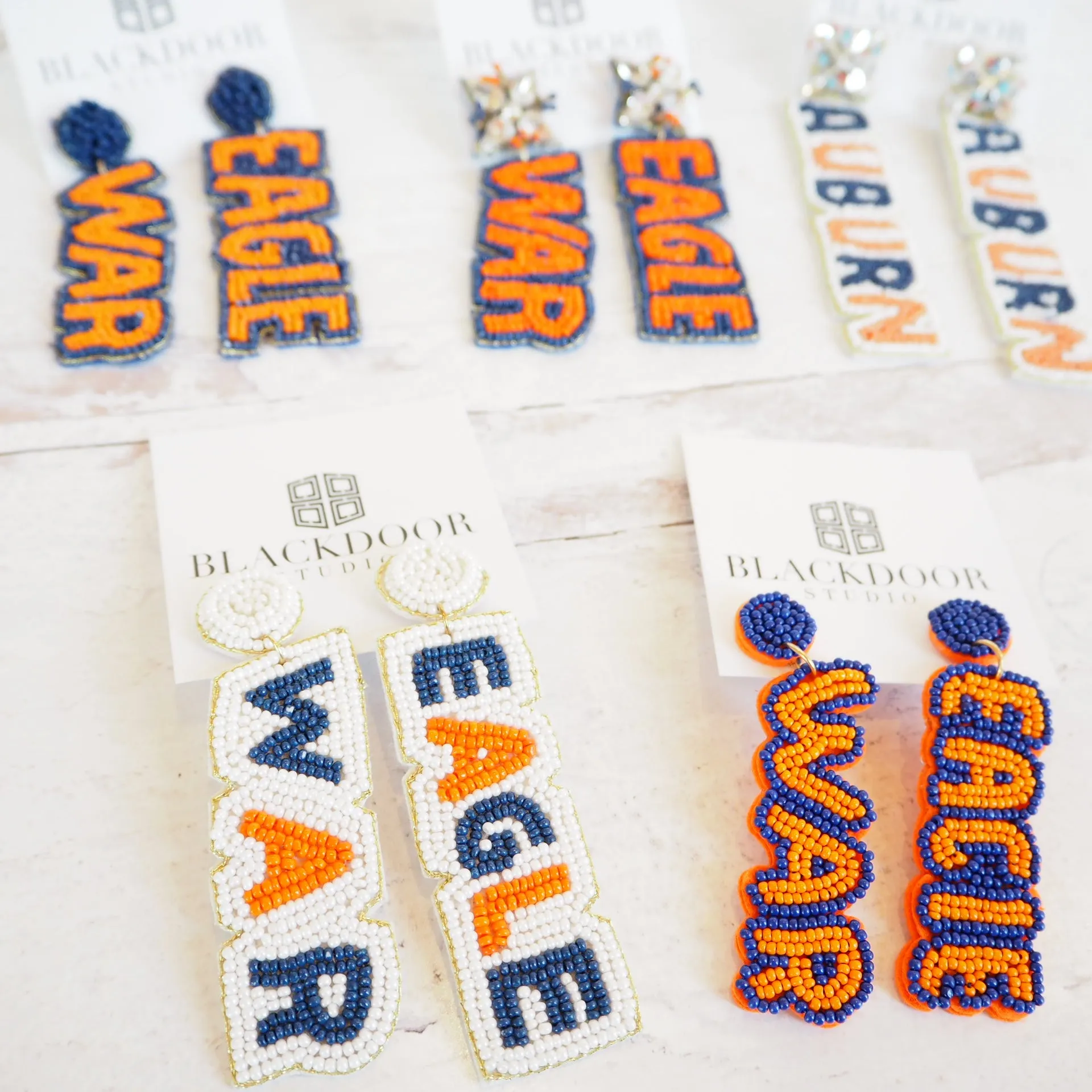 Beaded War Eagle Earrings~SALE