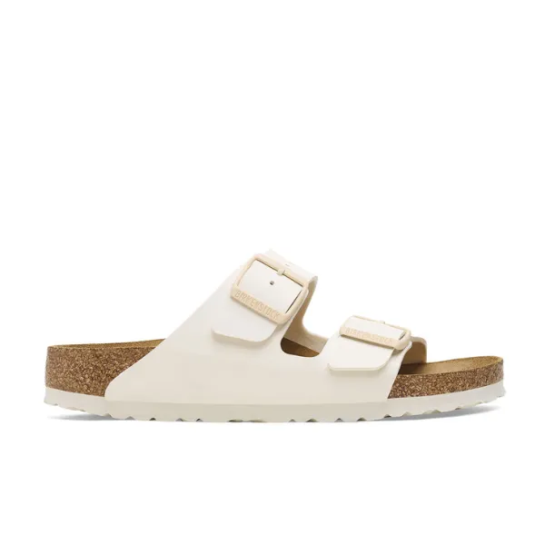 Birkenstock Women's Arizona Birko-Flor Patent Offwhite/Eggshell