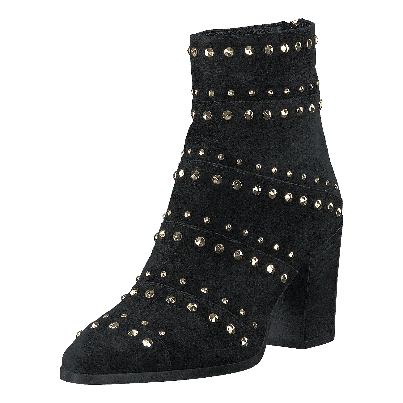 Bootlet W/Rivets Black Suede