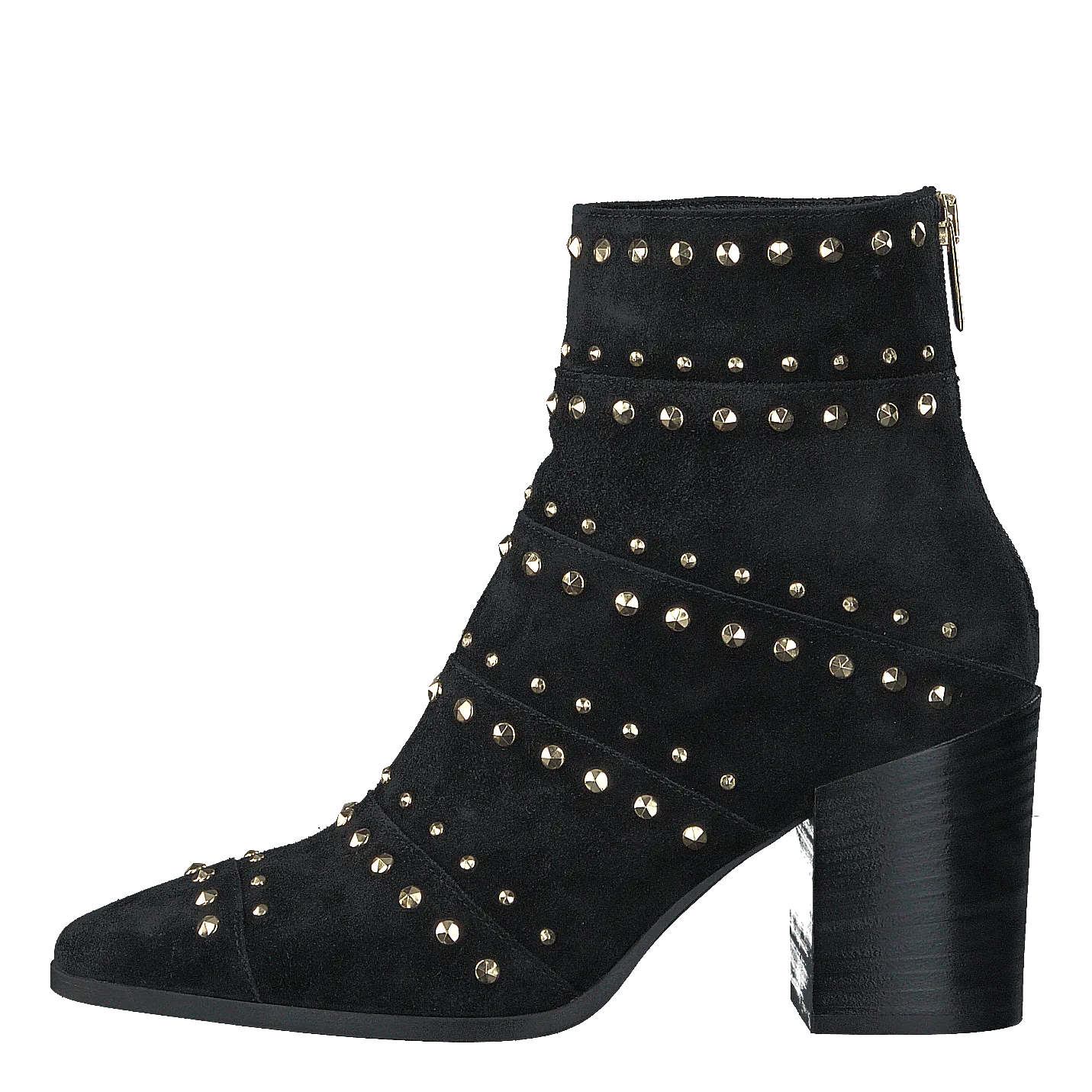 Bootlet W/Rivets Black Suede