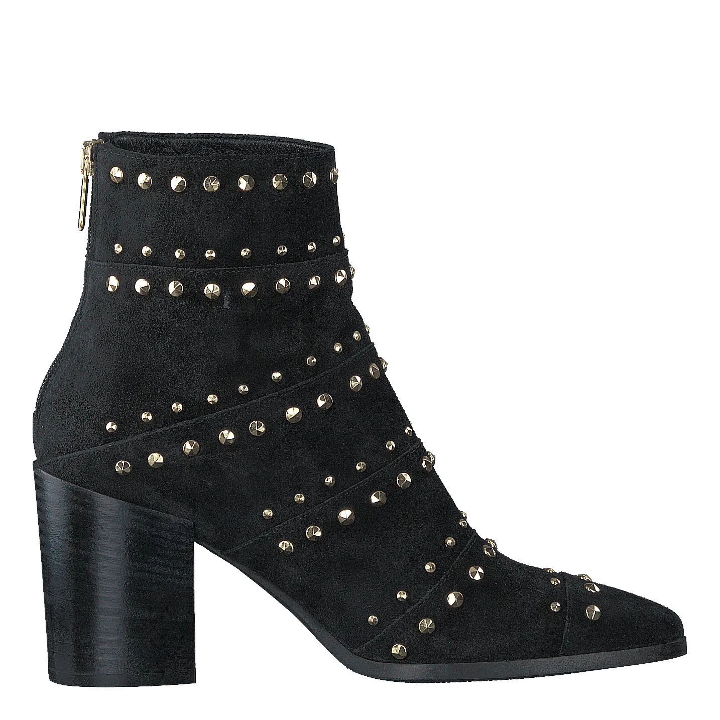 Bootlet W/Rivets Black Suede