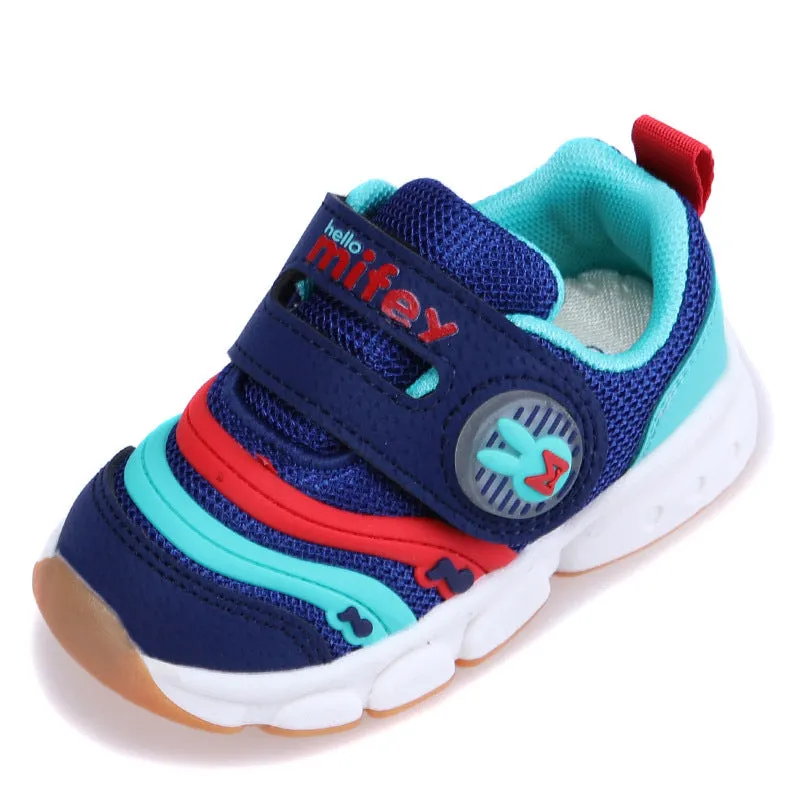 Breathable toddler shoelace lighting baby shoes