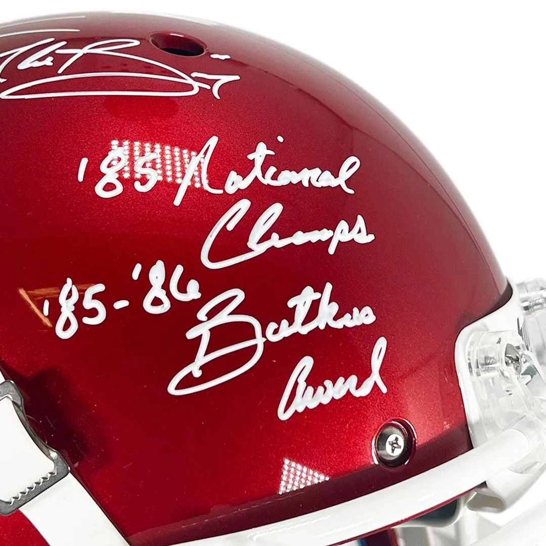 Brian Bosworth Signed Multi-Inscription Oklahoma Sooners Red Full-Size Authentic Schutt Football Helmet (JSA)