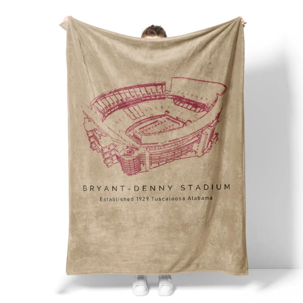 Bryant–Denny Stadium - Alabama Crimson Tide Football,College Football Blanket Gift for Friend Family Son