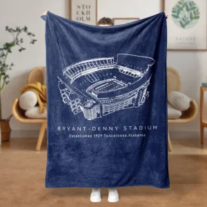 Bryant–Denny Stadium - Alabama Crimson Tide Football,College Football Blanket Gift for Friend Family Son