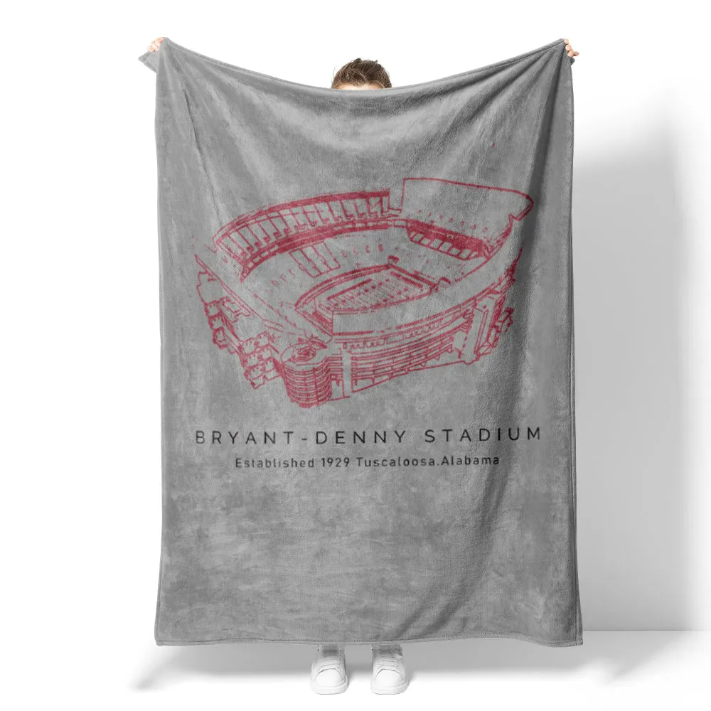 Bryant–Denny Stadium - Alabama Crimson Tide Football,College Football Blanket Gift for Friend Family Son