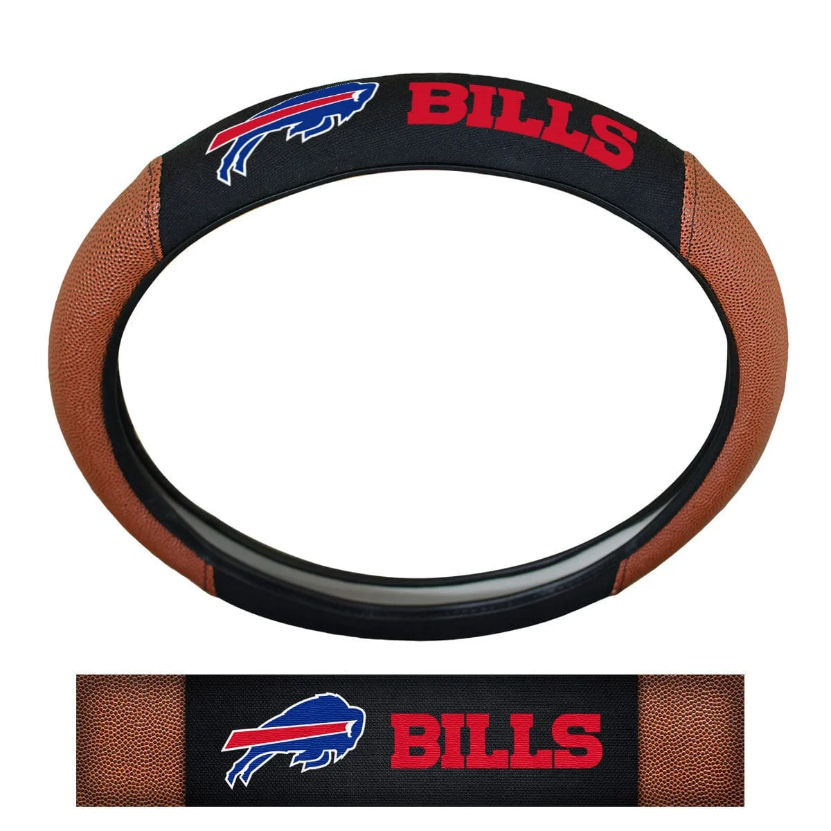 Buffalo Bills Football Grip Steering Wheel Cover 15" Diameter