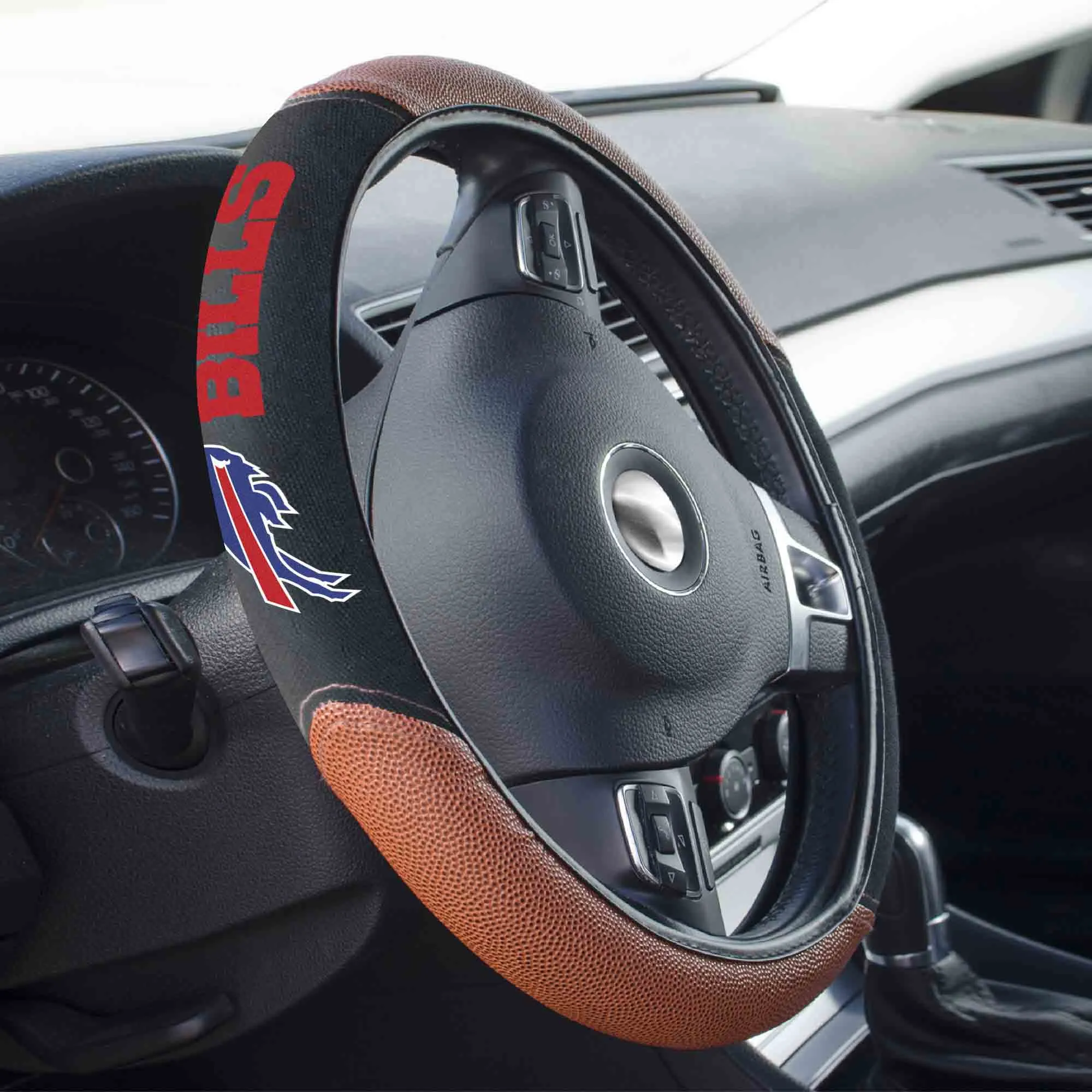 Buffalo Bills Football Grip Steering Wheel Cover 15" Diameter