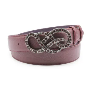 Burgundy Dauphin Crystal Reef Knot Belt