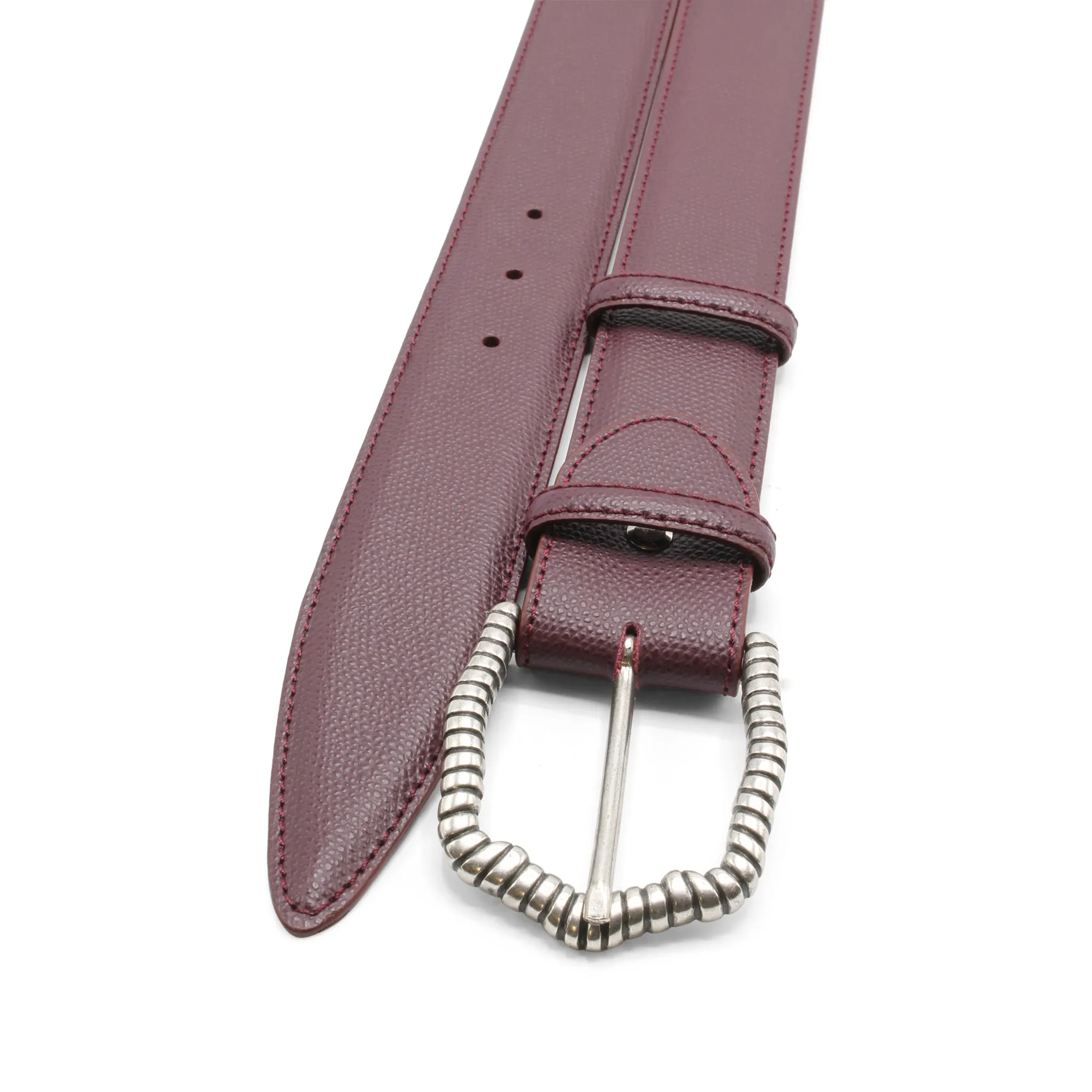 Burgundy Dauphin Ridge Prong Belt