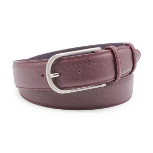 Burgundy Dauphin Satin Silver Prong Belt