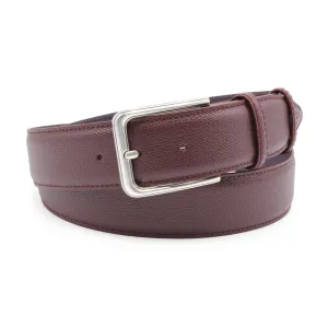 Burgundy Dauphin Silver Prong Belt