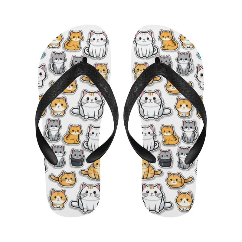 Cat Themed Flip Flops