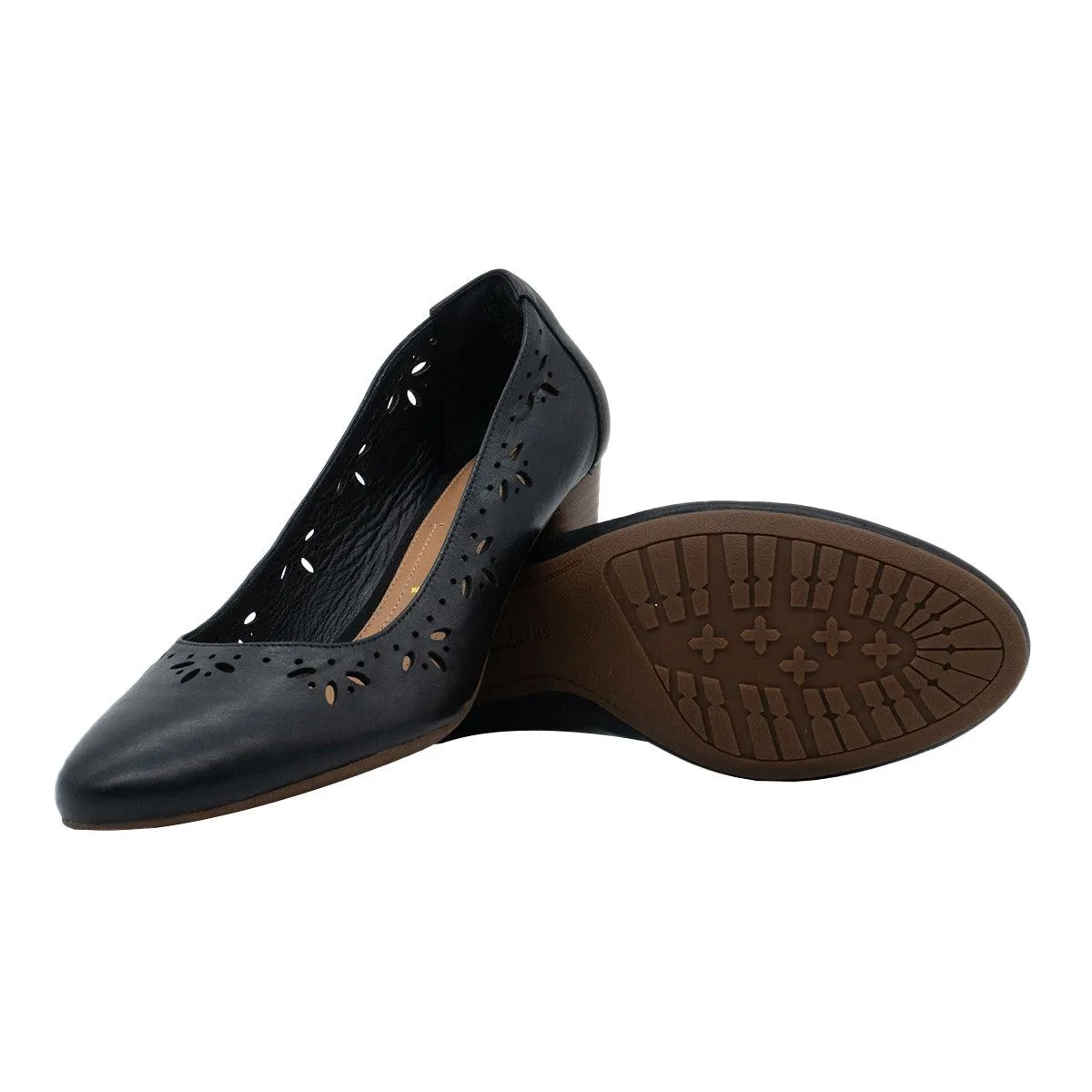 Clarks Denny Dazzle High-Heel Shoes Leather Black Colour For Women