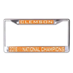 Clemson Tigers 2018-2019 Football National Champions Inlaid License Plate Frame