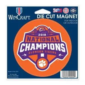 Clemson Tigers 2018-2019 Football National Champions WinCraft Die Cut Magnet