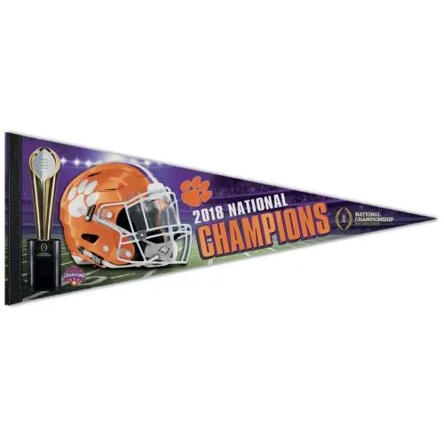 Clemson Tigers 2018-2019 Football National Champions WinCraft Premium Pennant