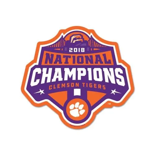 Clemson Tigers 2018-2019 Football National Champions WinCraft Wood Wall Sign