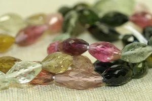 Colourful Faceted Tourmaline Gemstone beads