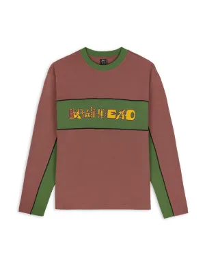 Connections Long Sleeve Football Shirt - Brown Multi