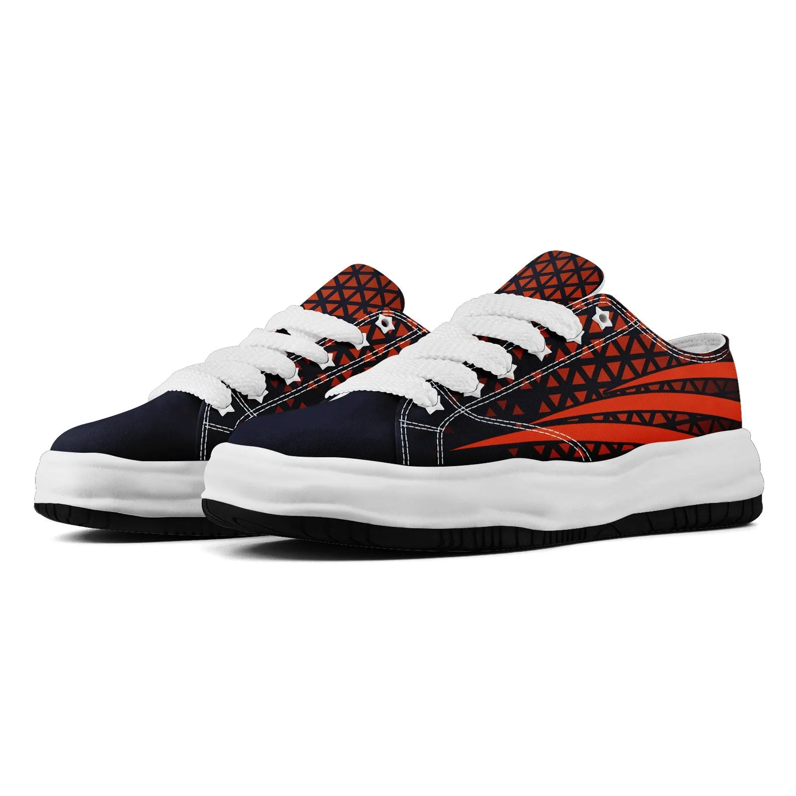 Custom Black Orange Illinois Shoes Personalized Sneaker FN038-D023003-7 Custom Online