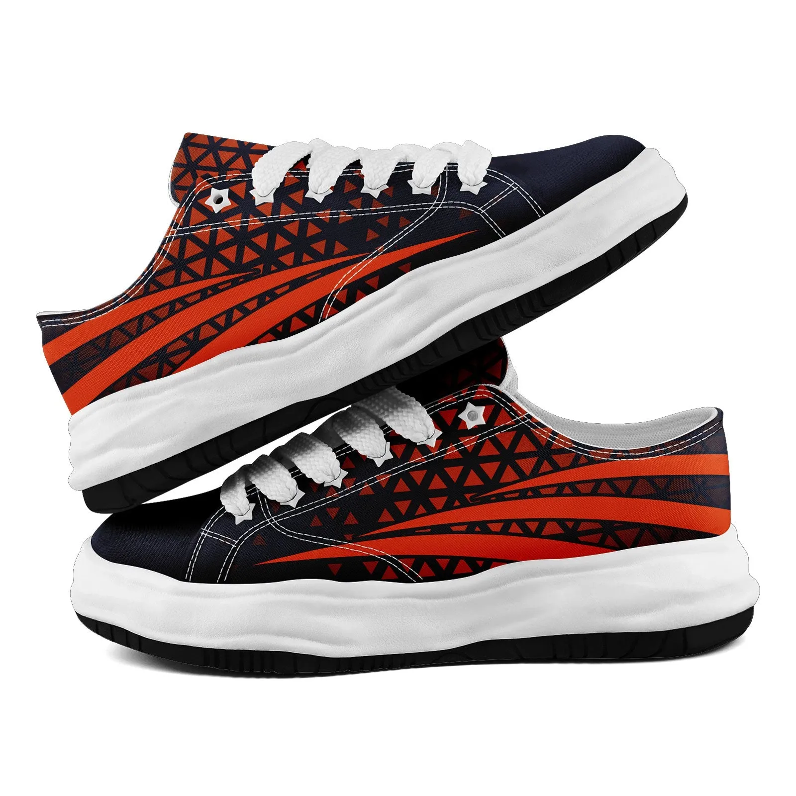 Custom Black Orange Illinois Shoes Personalized Sneaker FN038-D023003-7 Custom Online