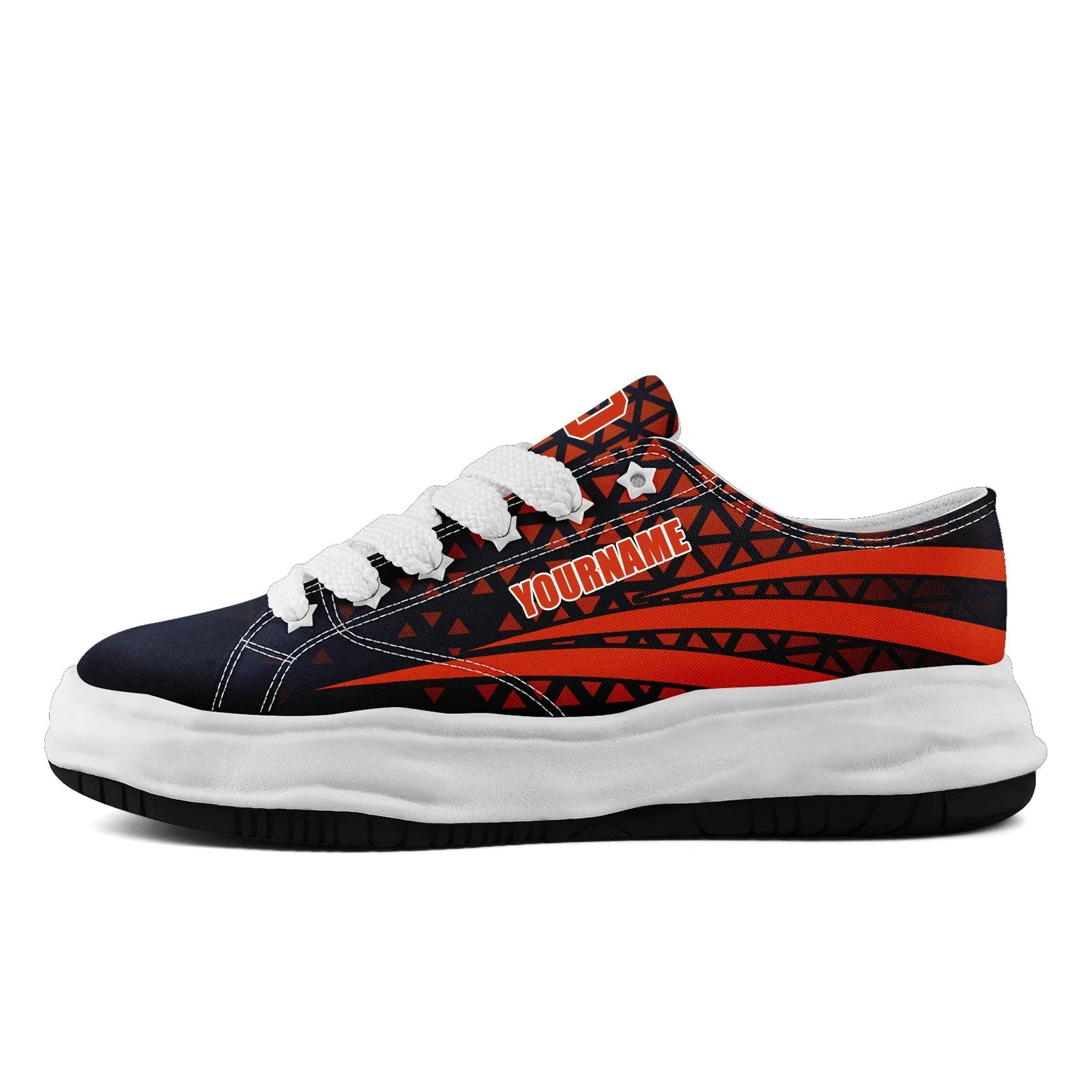 Custom Black Orange Illinois Shoes Personalized Sneaker FN038-D023003-7 Custom Online