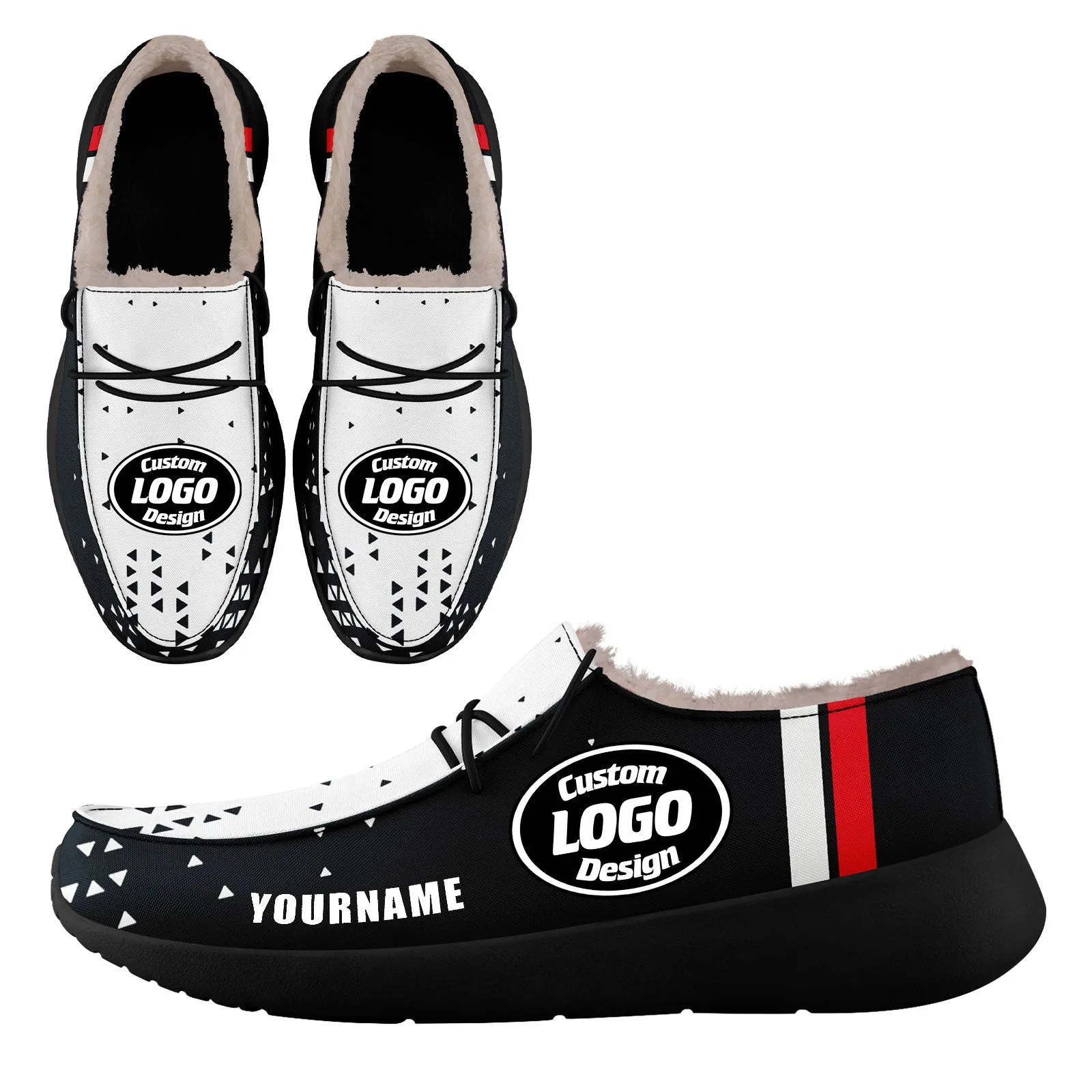 Custom Black White Houston Shoes Personalized Sneaker FN042-D020279-12