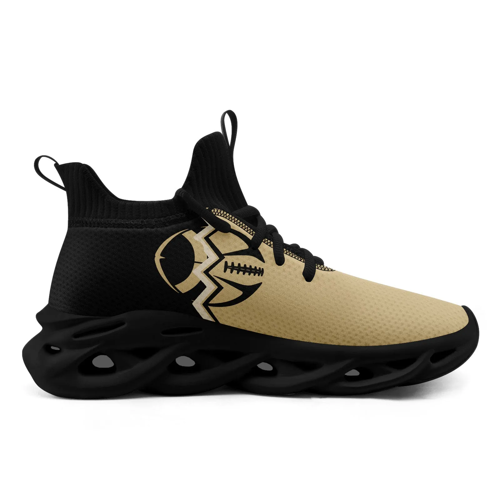 Custom Black Yellow Louisiana Maxsoul Shoes Personalized Sneaker FN030A-D028017-10