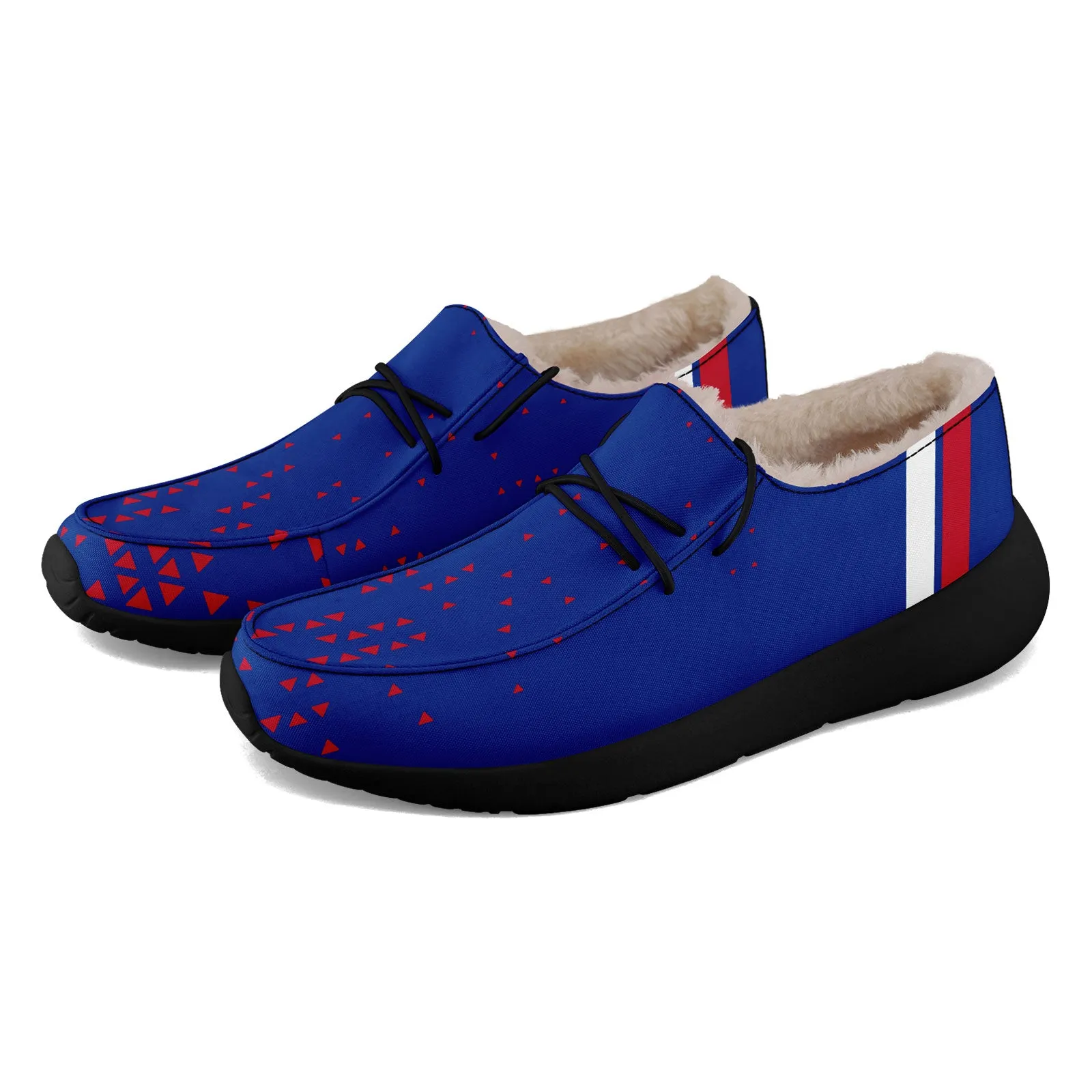 Custom Blue Red Buffalo Shoes Personalized Sneaker FN042-D020279-4