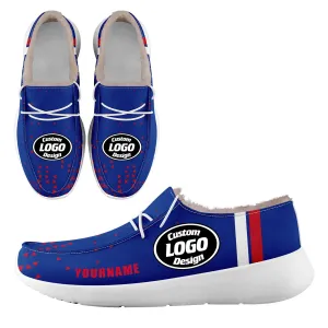 Custom Blue Red Buffalo Shoes Personalized Sneaker FN042-D020279-4