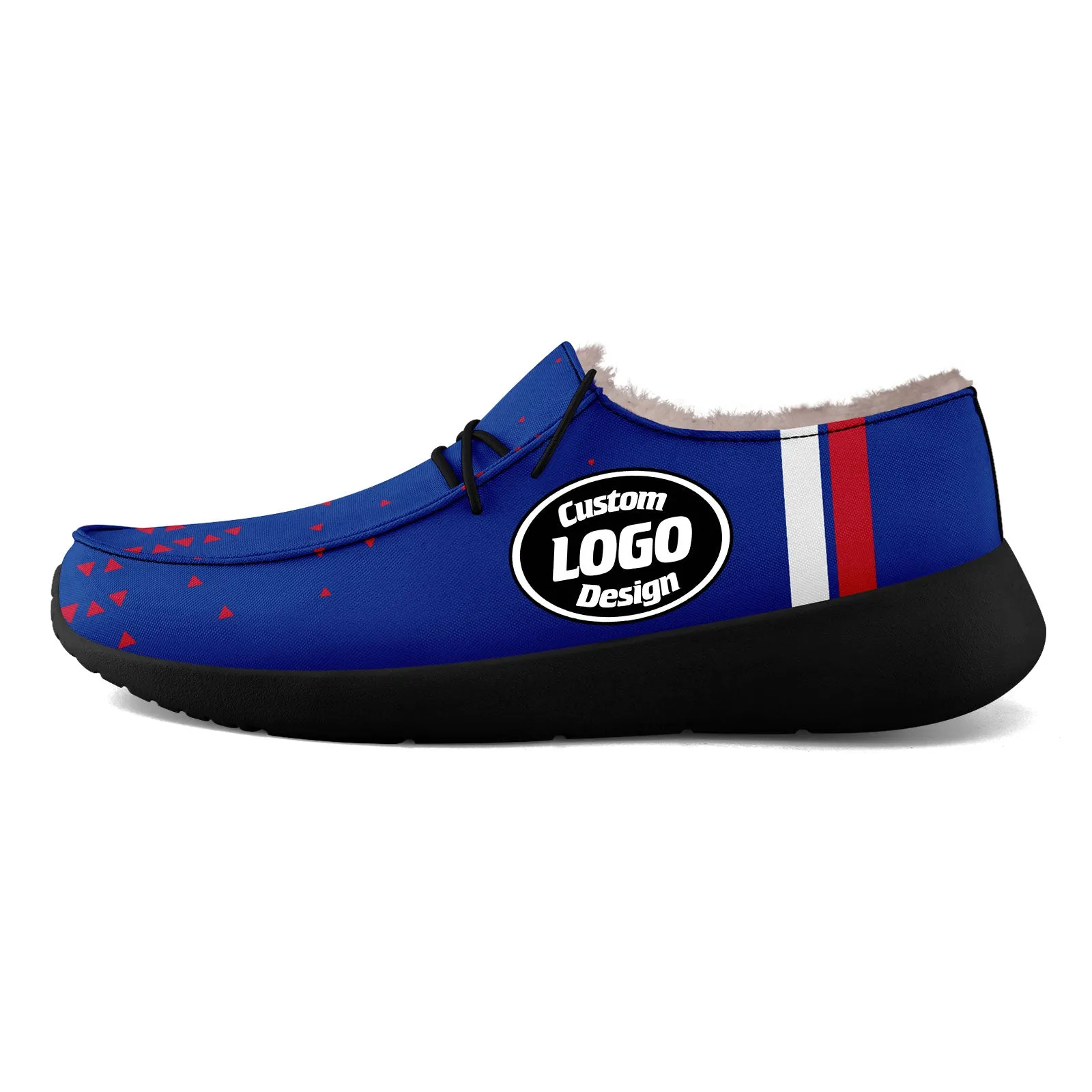 Custom Blue Red Buffalo Shoes Personalized Sneaker FN042-D020279-4