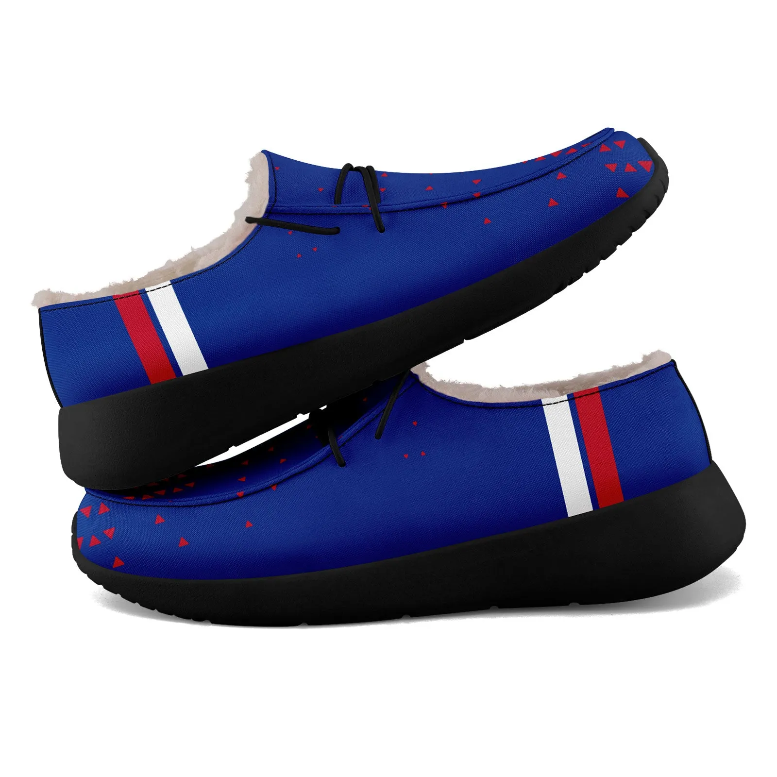 Custom Blue Red Buffalo Shoes Personalized Sneaker FN042-D020279-4