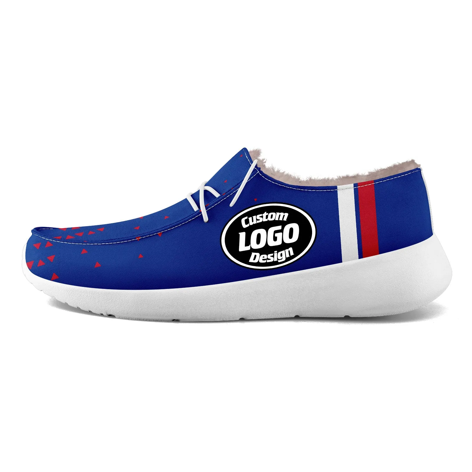 Custom Blue Red Buffalo Shoes Personalized Sneaker FN042-D020279-4