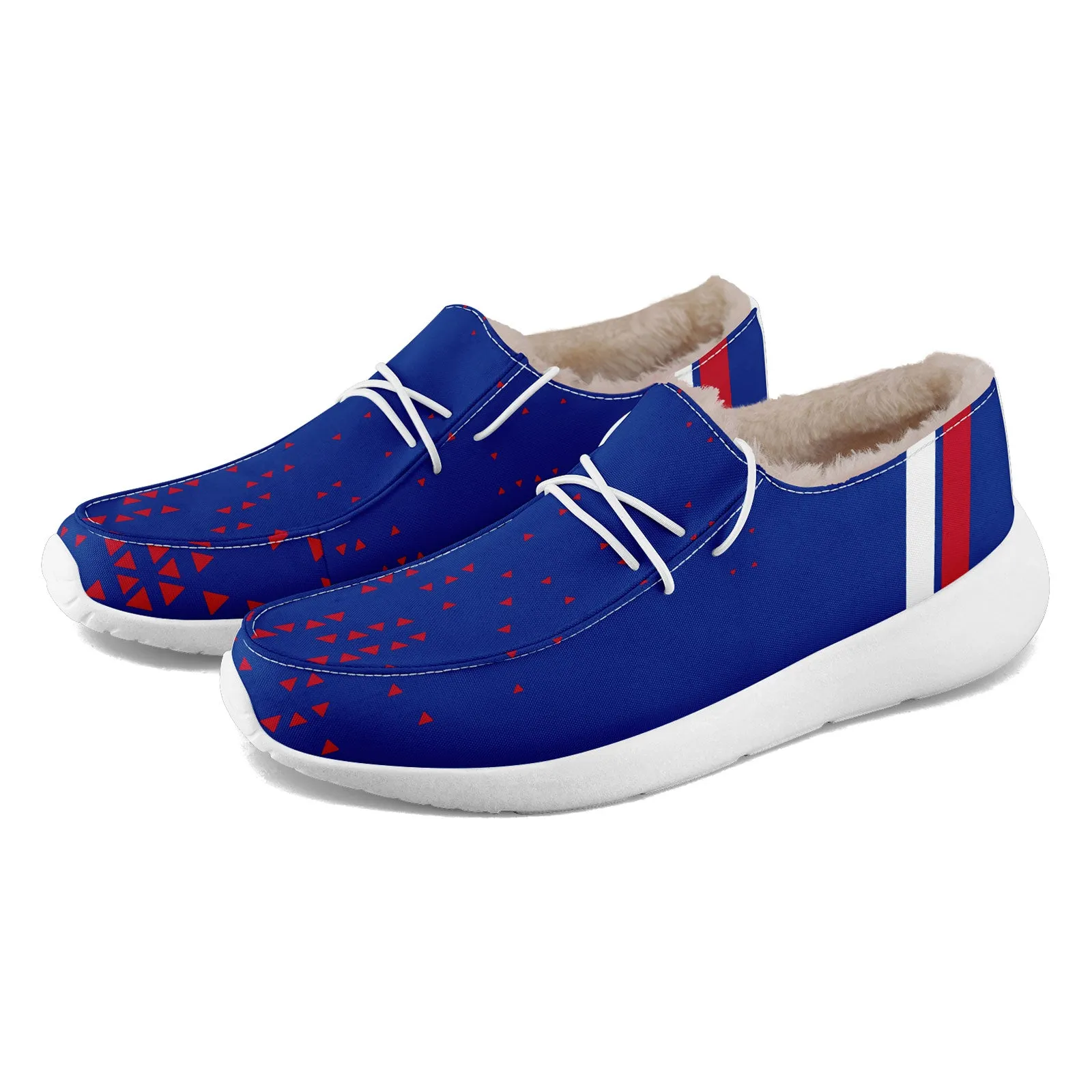 Custom Blue Red Buffalo Shoes Personalized Sneaker FN042-D020279-4