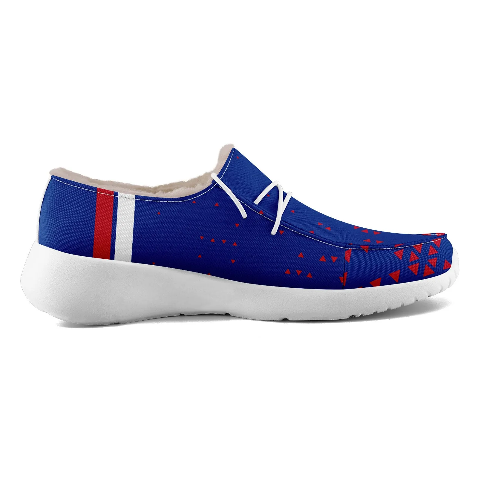 Custom Blue Red Buffalo Shoes Personalized Sneaker FN042-D020279-4