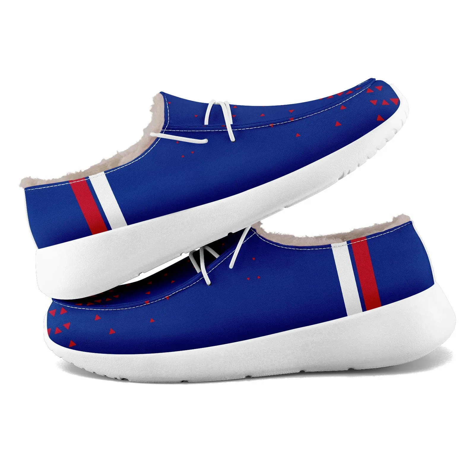 Custom Blue Red Buffalo Shoes Personalized Sneaker FN042-D020279-4