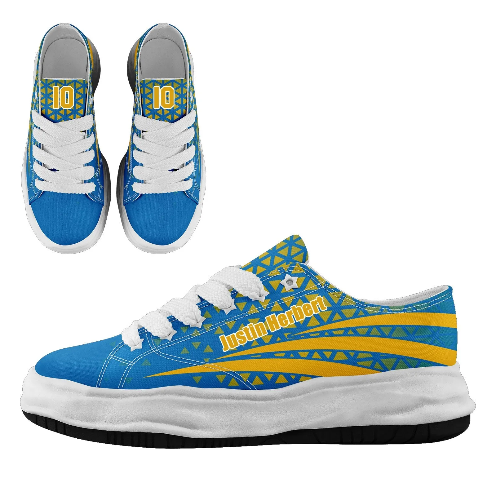 Custom Blue White California Shoes Personalized Sneaker FN038-D023003-22 Custom Online