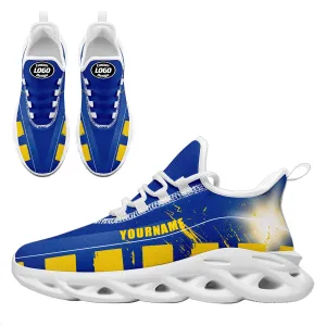 Custom Blue Yellow Los Angeles Maxsoul Shoes Personalized Sneaker FN003-D020260-15