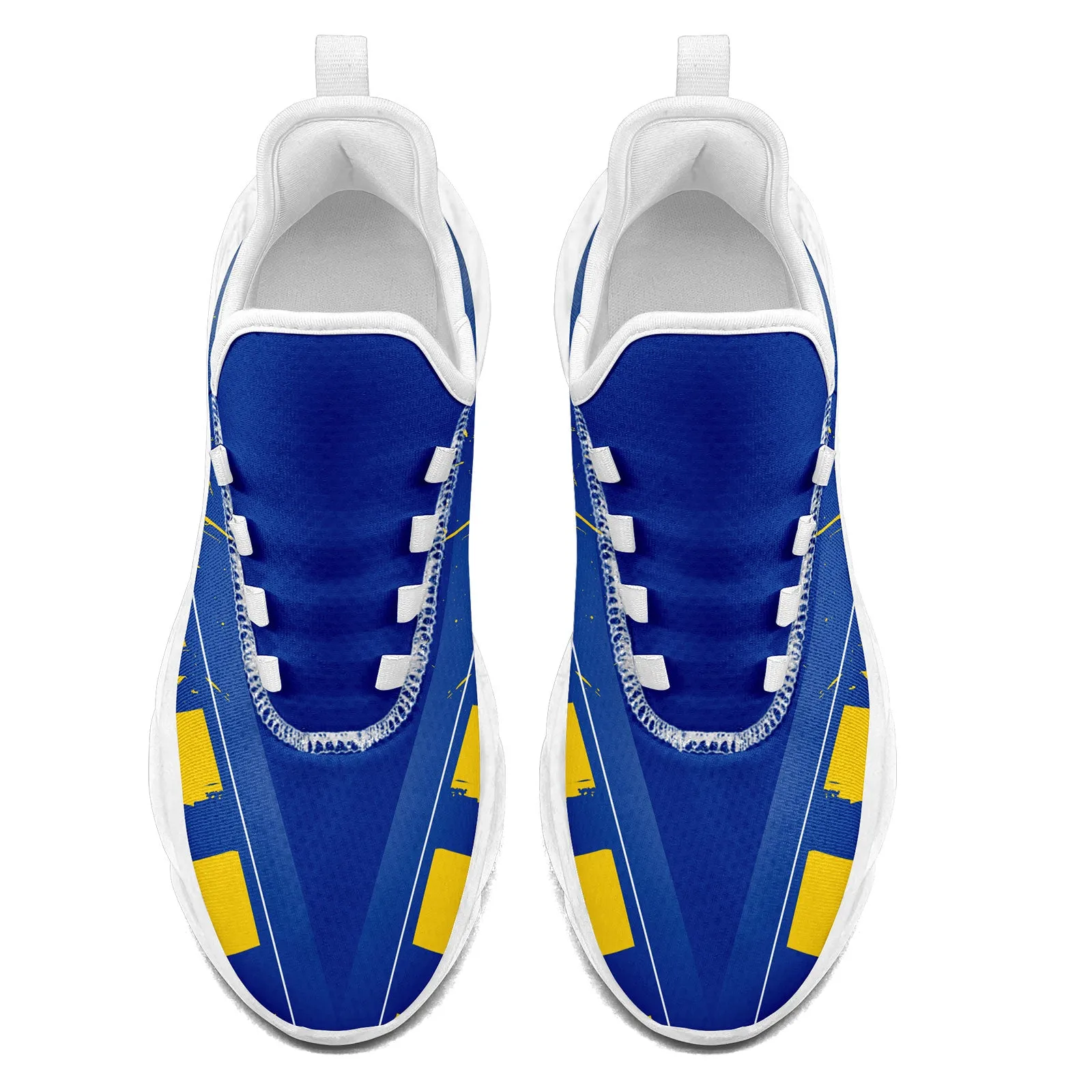 Custom Blue Yellow Los Angeles Maxsoul Shoes Personalized Sneaker FN003-D020260-15