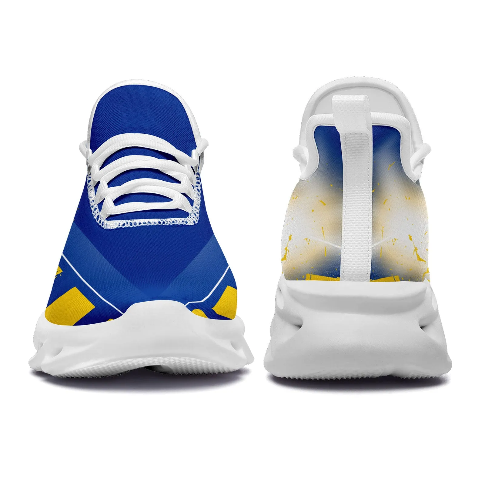 Custom Blue Yellow Los Angeles Maxsoul Shoes Personalized Sneaker FN003-D020260-15