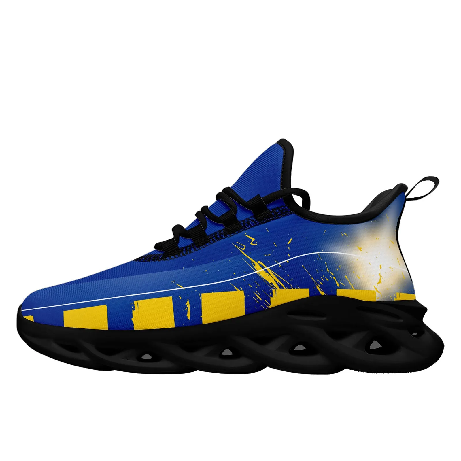 Custom Blue Yellow Los Angeles Maxsoul Shoes Personalized Sneaker FN003-D020260-15