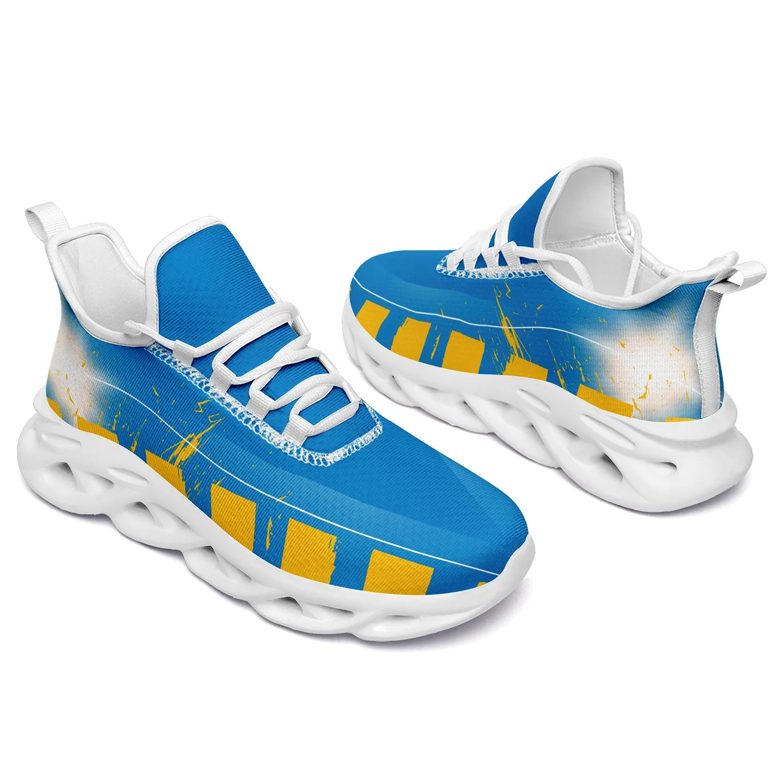 Custom Blue Yellow Los Angeles Maxsoul Shoes Personalized Sneaker FN003-D020260-22