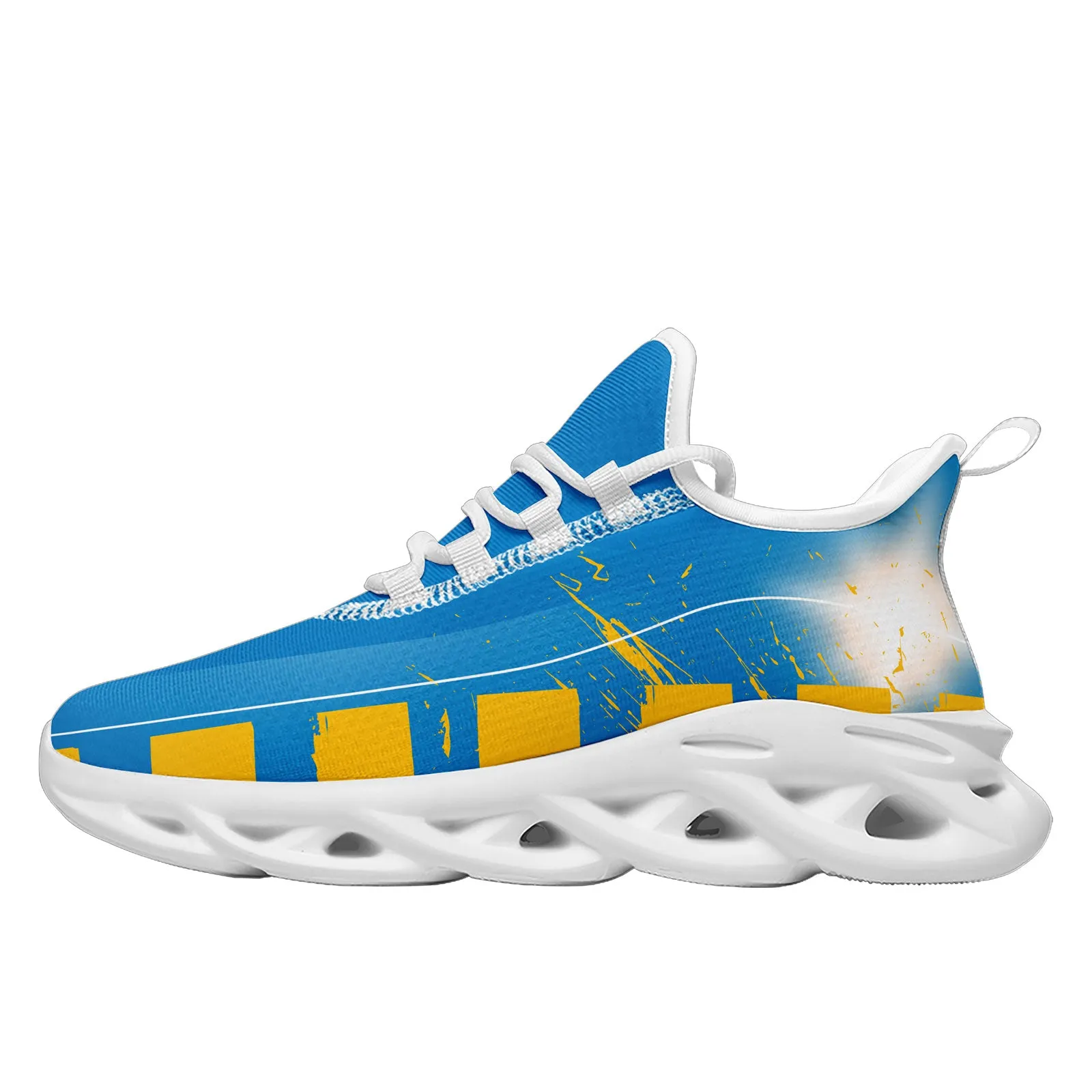 Custom Blue Yellow Los Angeles Maxsoul Shoes Personalized Sneaker FN003-D020260-22