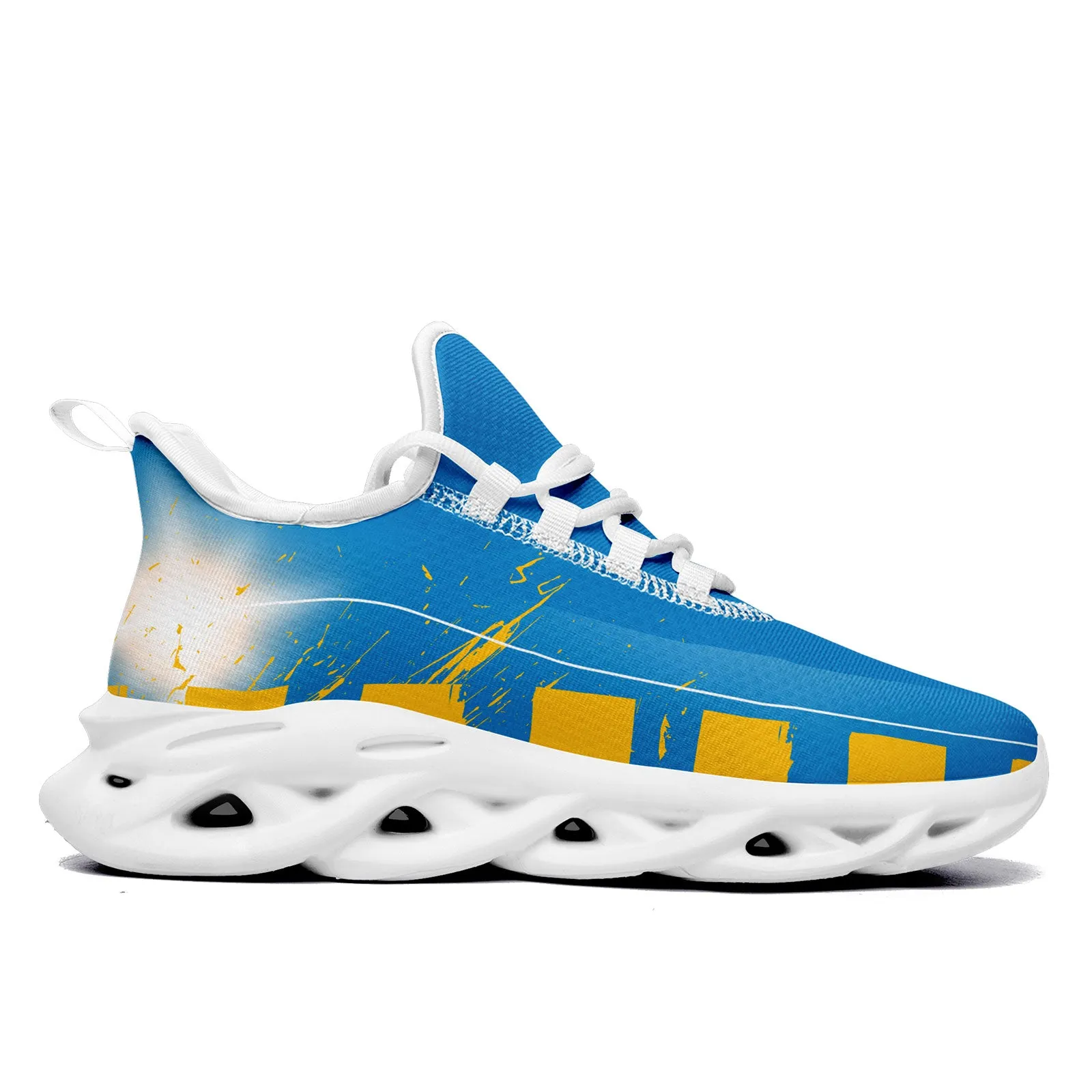 Custom Blue Yellow Los Angeles Maxsoul Shoes Personalized Sneaker FN003-D020260-22