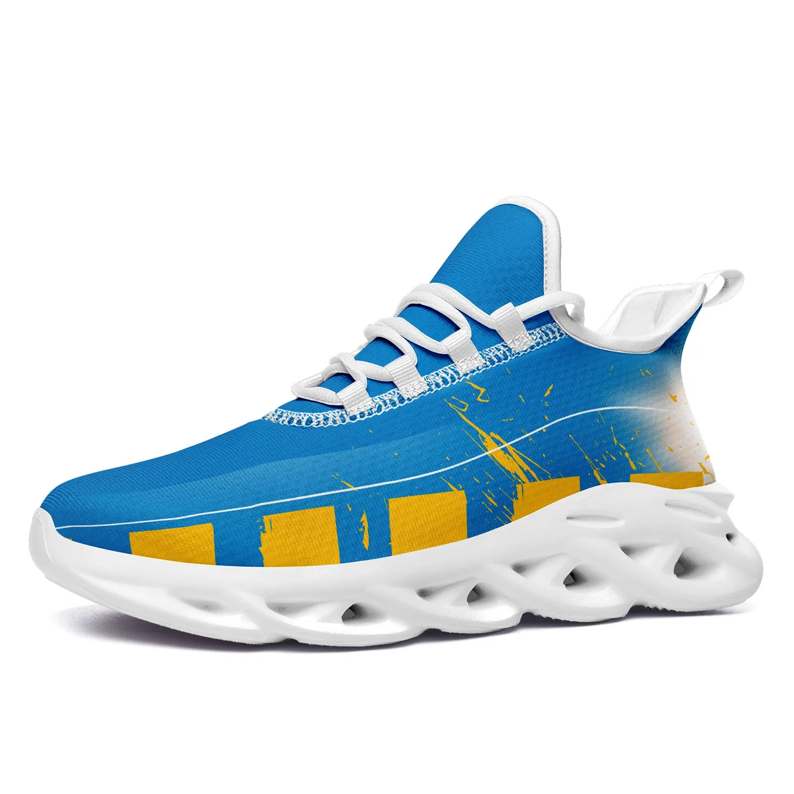 Custom Blue Yellow Los Angeles Maxsoul Shoes Personalized Sneaker FN003-D020260-22