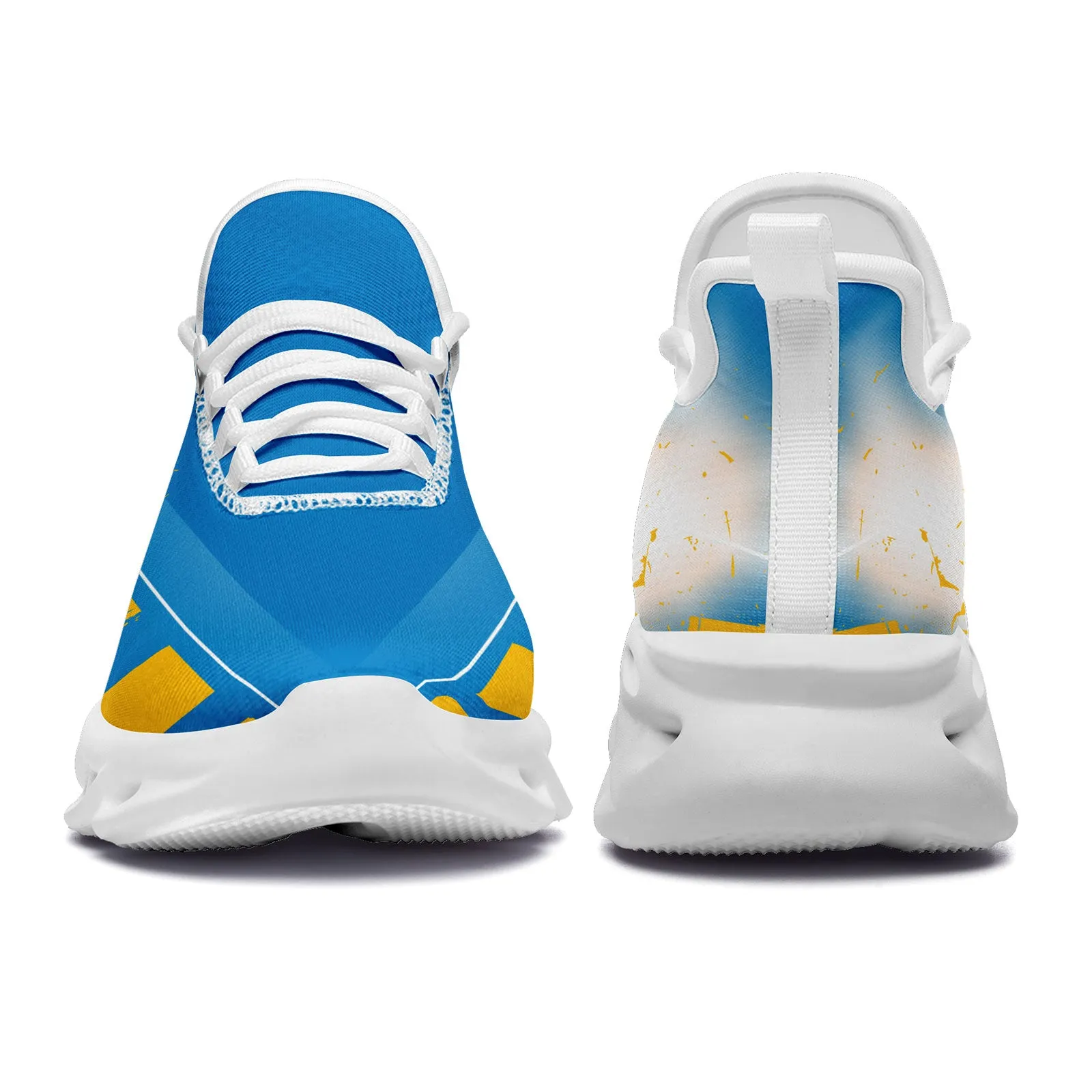 Custom Blue Yellow Los Angeles Maxsoul Shoes Personalized Sneaker FN003-D020260-22